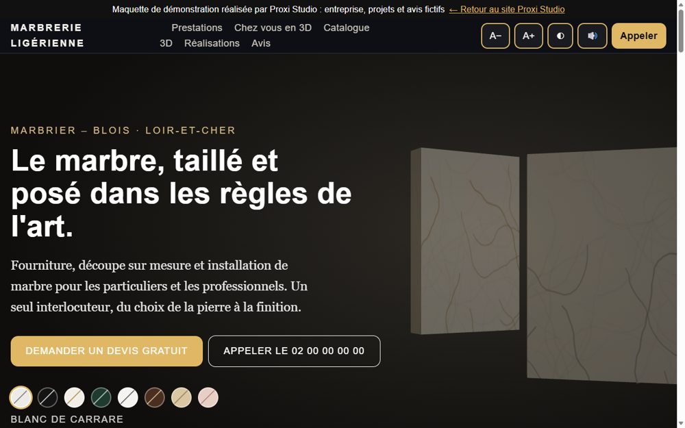 Démonstration Marbrerie Ligérienne
